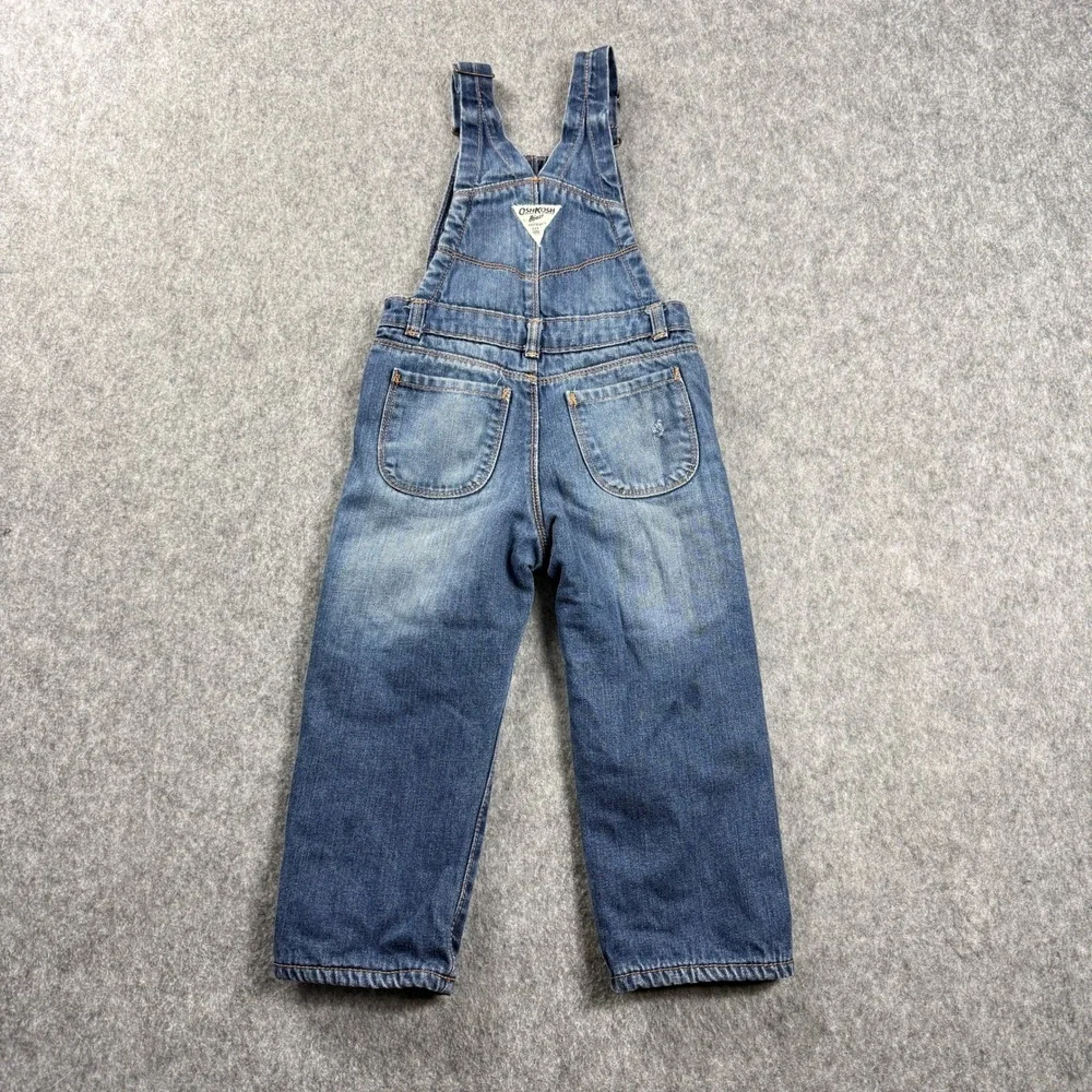 OshKosh Kids Overalls 3T  Blue Denim Bgosh Bib  Medium Wash‎ Adjustable